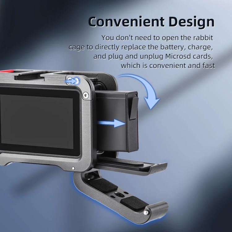 For DJI Action 5 Pro/Action 4/Action 3 Flymile Aluminum Alloy Camera Cage Protective Metal Frame(Metal Color) - free shipping - PMC TechLife - Order now!