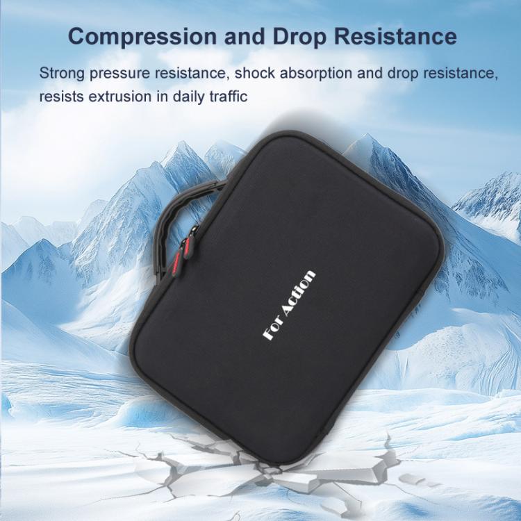 Carrying Case For DJI Action 5 Pro /Action 4 / Action 3 All-in-One Kit Durable Shoulder & Hand Carry Bag(Black) - free shipping - PMC TechLife - Order now!