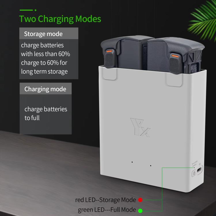 For DJI Avata 2 YX Dual-Channel Battery Charging Hub Smart Maintenance Station(Gray) - free shipping - PMC TechLife - Order now!
