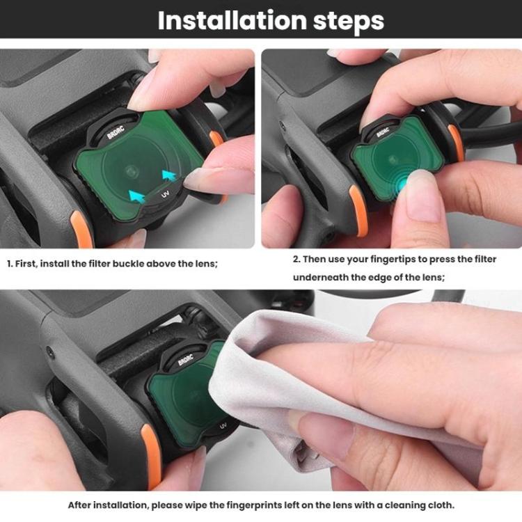 For DJI Avata 2 BRDRC Aluminum Frame Filter Accessories, Specification: ND32 - free shipping - PMC TechLife - Order now!