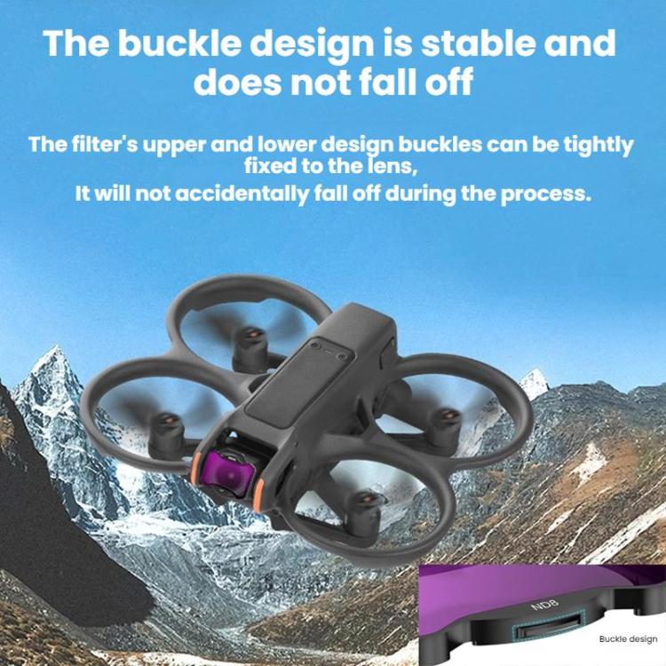 For DJI Avata 2 BRDRC Aluminum Frame Filter Accessories, Specification: ND16 - free shipping - PMC TechLife - Order now!