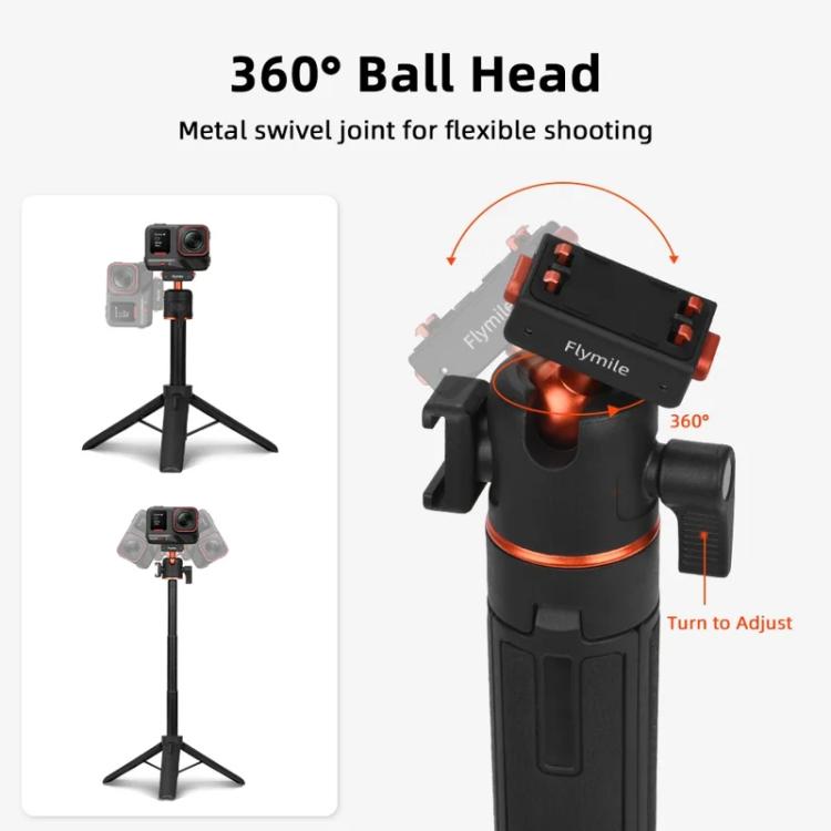 Flymile 20-54cm Magnetic Quick-Release Tripod for Insta360 Ace Pro 2/X5/X4/X3/X2/Ace Pro/Ace(Black) - free shipping - PMC TechLife - Order now!