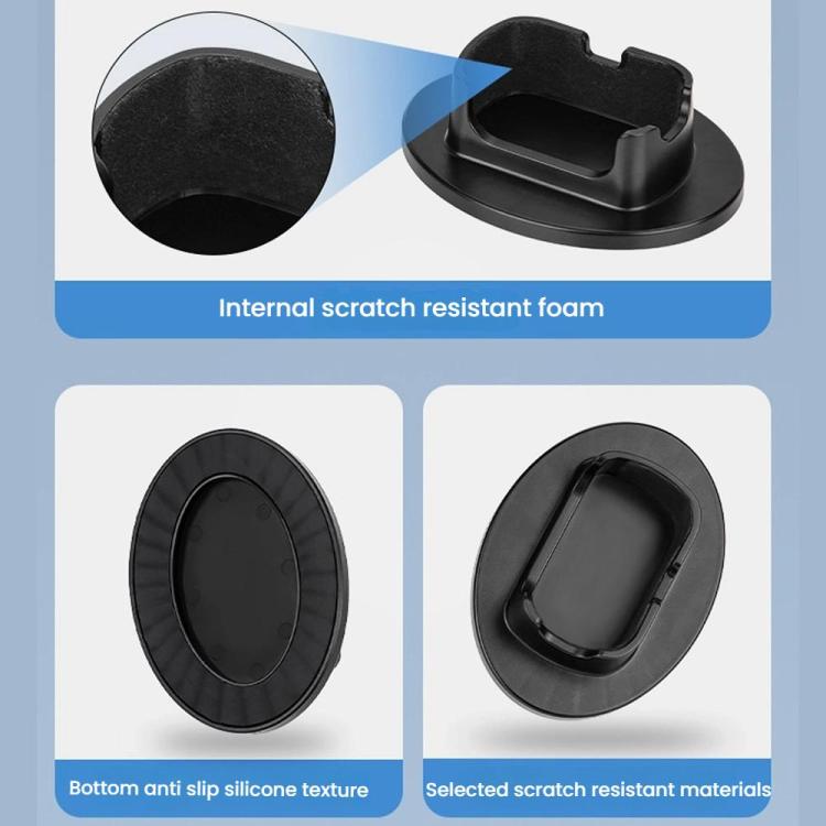 For Insta360 X5  Flymile Anti-Slip Base Plastic Desktop Stand Stable Camera Holder(Black) - free shipping - PMC TechLife - Order now!