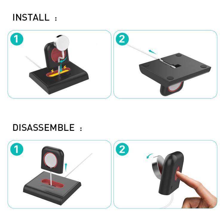 For Apple Watch / Earphone AhaStyle PT117-1 Charging Dock Plastic Storage Stand Without Charger(Black) - free shipping - PMC TechLife - Order now!