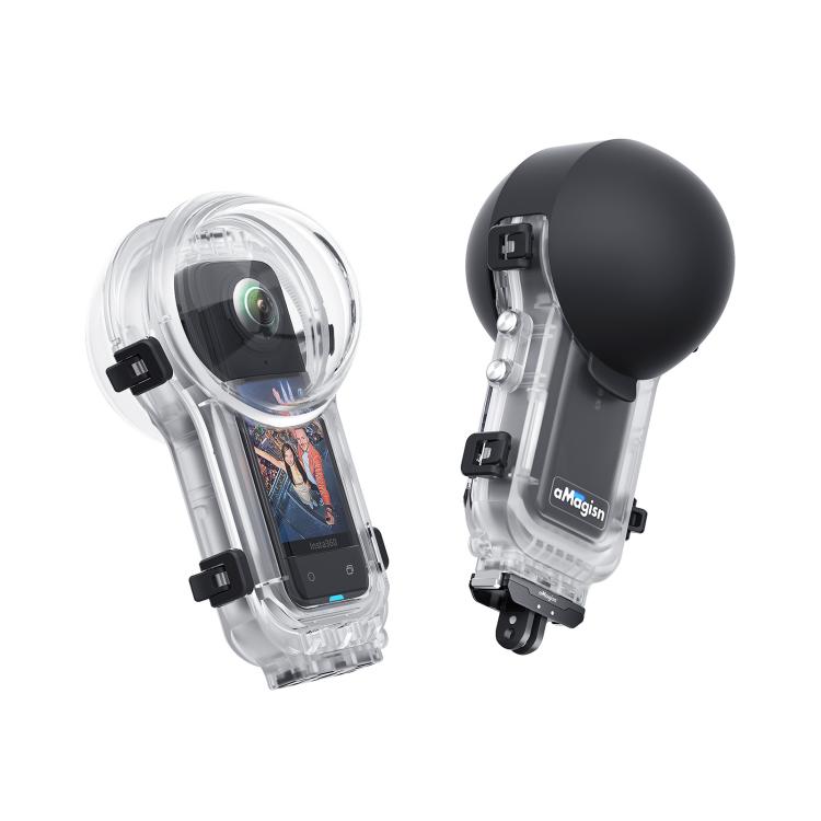 For Insta360 X5 AMagisn 60m/196ft Diving Case Quick-Release Full Invisible Waterproof Underwater Housing - free shipping - PMC TechLife - Order now!