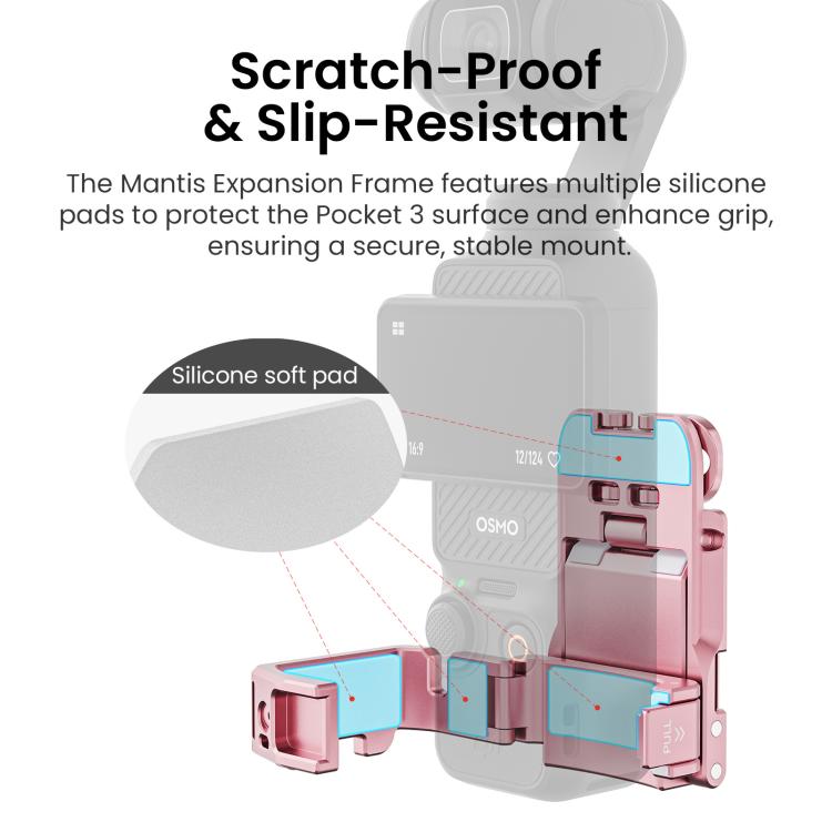 For DJI Pocket 3 aMagisn Mantis Extension Frame Magnetic Mount for Hands-Free Vlogging(Pink) - free shipping - PMC TechLife - Order now!