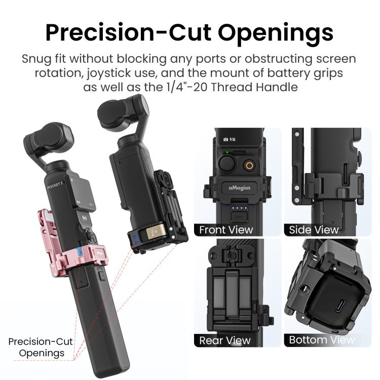 For DJI Pocket 3 aMagisn Mantis Extension Frame Magnetic Mount for Hands-Free Vlogging(Black) - free shipping - PMC TechLife - Order now!