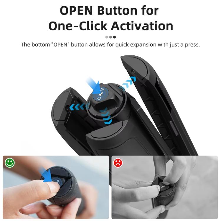 Flymile 1.63m Magnetic Quick-Release Tripod Selfie Stick for Action Cameras for Vlogging, Outdoor Sports(Black) - free shipping - PMC TechLife - Order now!