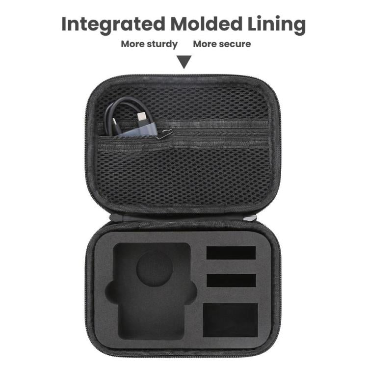 For DJI Osmo 360 Standard Combo PU Leather Carrying Case Portable Waterproof Protective Storage Bag(Black) - free shipping - PMC TechLife - Order now!