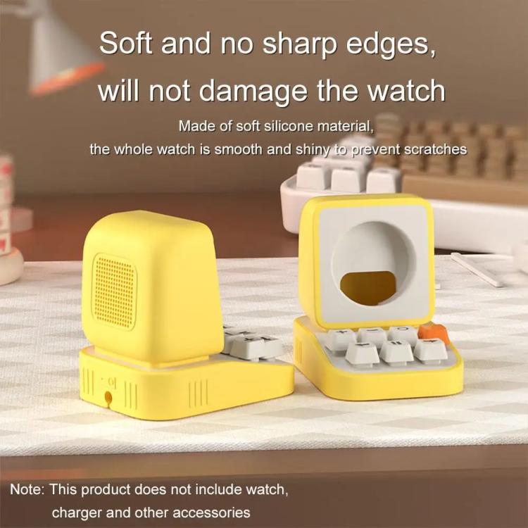 For Apple Watch Typewriter Style Stand Wireless Charging Silicone Base(Purple) - free shipping - PMC TechLife - Order now!