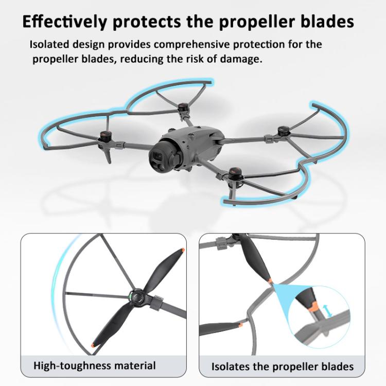 For DJI Mavic 4 Pro BRDRC Propeller Guard Anti-Collision Protection Frame(Gray) - free shipping - PMC TechLife - Order now!