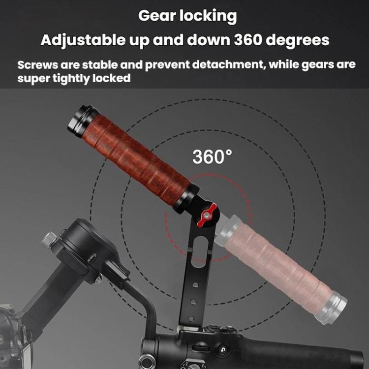 Gimbal Wooden Handle Chute Snail Gimbal Side Handle Grip,For DJI RS 4 Mini / 4 PRO / 3 / 3 Mini / 3 PRO / 2, Spec: With Chute - free shipping - PMC TechLife - Order now!
