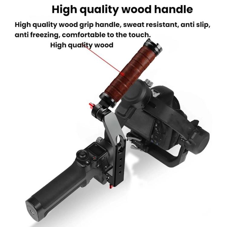 Gimbal Wooden Handle Chute Snail Gimbal Side Handle Grip,For DJI RS 4 Mini / 4 PRO / 3 / 3 Mini / 3 PRO / 2, Spec: With Chute - free shipping - PMC TechLife - Order now!