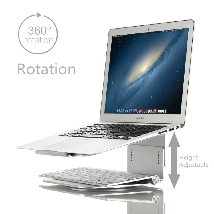 Height Adjustable Aluminum Alloy Laptop Cooling Stand 360 Rotation Ergonomic 10-17 inch Notebook Holder for MacBook Air Pro - free shipping - PMC Jewellery - Order now!