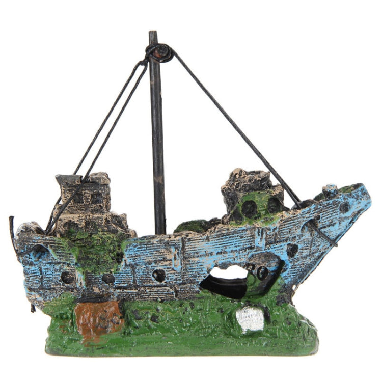 Pirate Ship Rotten Boat Small Net Boat Aquarium Landscaping Fish Tank Glass Cylinder Scene - Fish Tank Decoration by PMC TechLife | Online Shopping South Africa | PMC TechLife