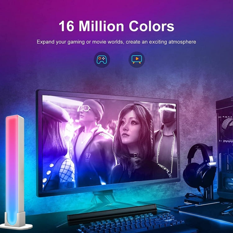 2pcs/box RGB Desktop Background Music Rhythm Pickup Ambient Light, Version: WiFi(UK Plug) - Novelty Lighting by PMC TechLife | Online Shopping South Africa | PMC TechLife | Buy Now Pay Later Mobicred