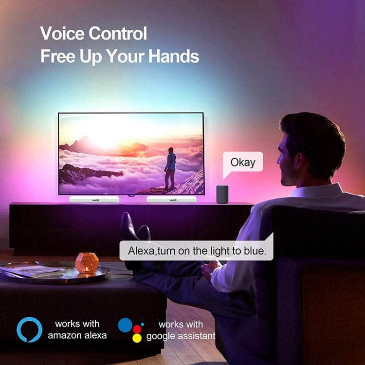 2pcs/box RGB Desktop Background Music Rhythm Pickup Ambient Light, Version: WiFi(UK Plug) - Novelty Lighting by PMC TechLife | Online Shopping South Africa | PMC TechLife | Buy Now Pay Later Mobicred