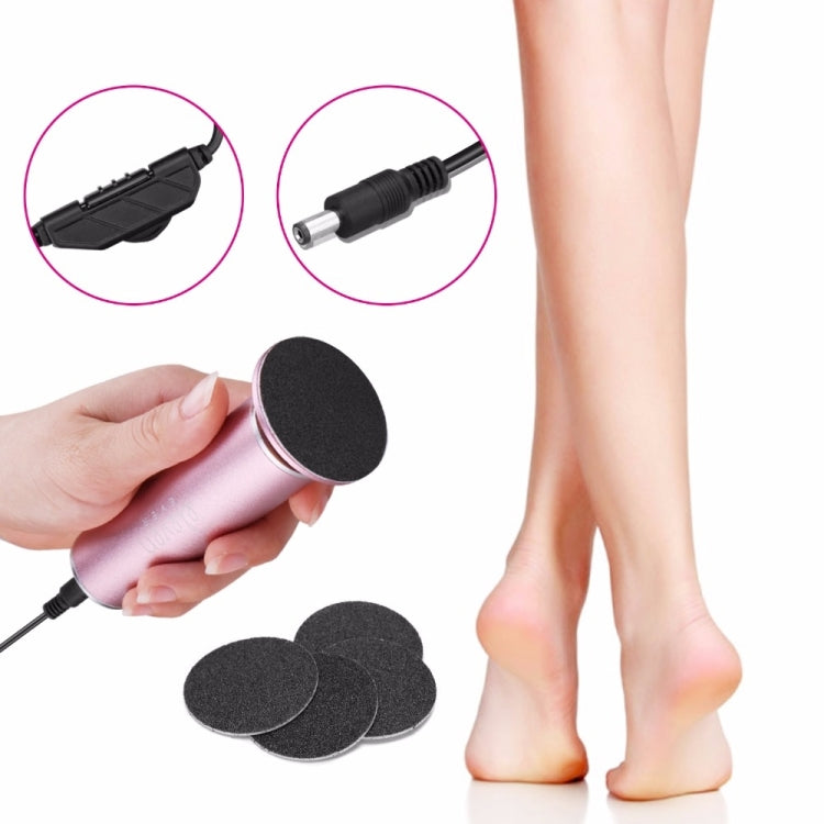 Electric Foot File Speed Adjustable Sandpaper Discs Callus Remover Pedicure Fast Remove Feet Hard Cracked Dry Dead Skin Tool, Plug Type:EU plug(Pink) - free shipping - PMC TechLife - Order now!