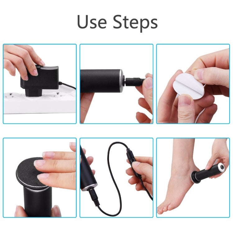 Electric Foot File Speed Adjustable Sandpaper Discs Callus Remover Pedicure Fast Remove Feet Hard Cracked Dry Dead Skin Tool, Plug Type:EU plug(Pink) - free shipping - PMC TechLife - Order now!