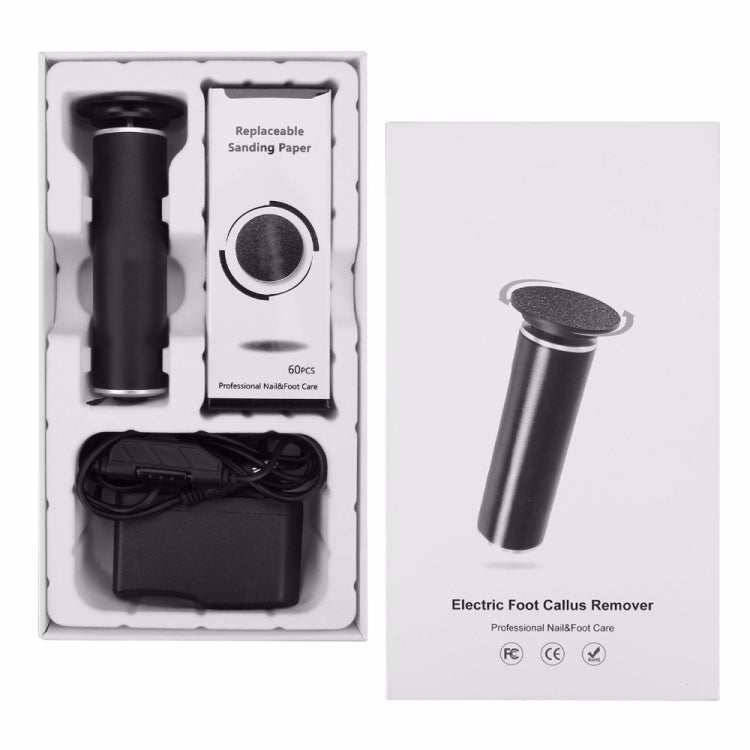 Electric Foot File Speed Adjustable Sandpaper Discs Callus Remover Pedicure Fast Remove Feet Hard Cracked Dry Dead Skin Tool, Plug Type:EU plug(Black) - Grinding Tools & Accessories by PMC TechLife | Online Shopping South Africa | PMC TechLife | Buy Now Pay Later Mobicred