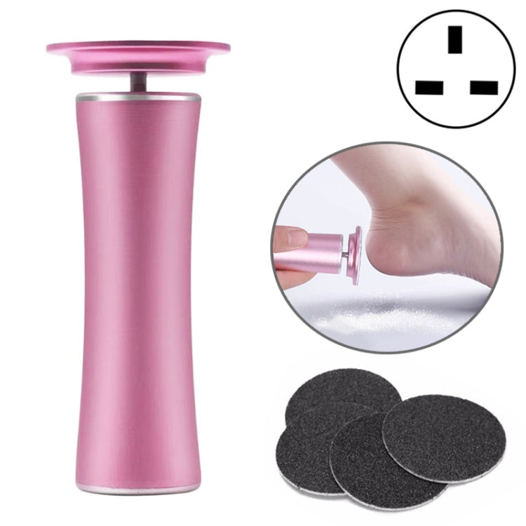 Electric Foot File Speed Adjustable Sandpaper Discs Callus Remover Pedicure Fast Remove Feet Hard Cracked Dry Dead Skin Tool, Plug Type:UK plug(Pink) - Grinding Tools & Accessories by PMC TechLife | Online Shopping South Africa | PMC TechLife | Buy Now Pay Later Mobicred