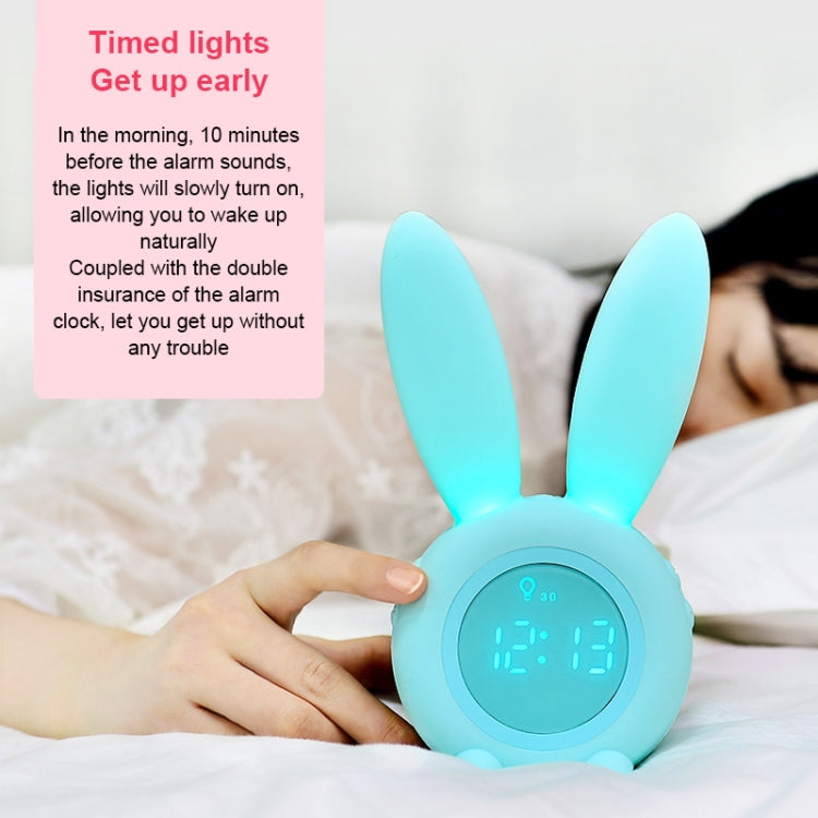 Cute Rabbit Silicone Induction Small Alarm Clock(Pink) - Novelty Clock by PMc TechLife | Online Shopping South Africa | PMc TechLife | Buy Now Pay Later Mobicred