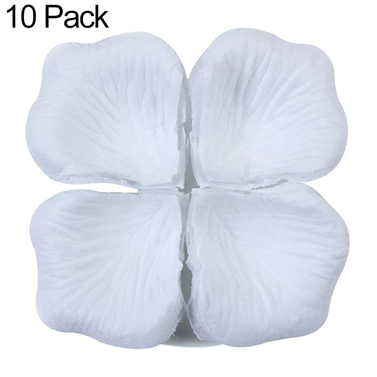 1000pcs / 10 Pack Artificial Wedding Rose Petals Flowers Wedding Decorations(White) - Decorative Flowers & Wreaths by PMC TechLife | Online Shopping South Africa | PMC TechLife