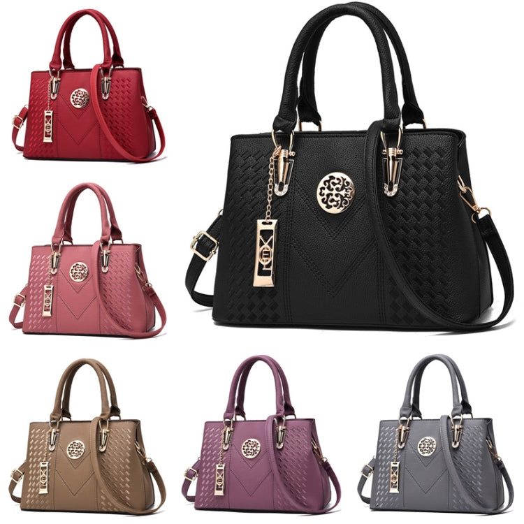 Embroidery Messenger Bags Women Leather Handbags  Bags for Women Hand Bag(Pink) - Handbags by PMC TechLife | Online Shopping South Africa | PMC TechLife