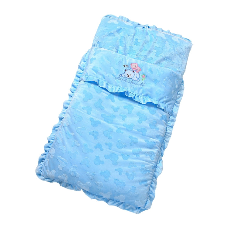Autumn and Winter Models Thicken Baby Sleeping Bag Cartoon Embroidery Baby Stroller Accessories(Blue) - Sleeping Bag by PMc TechLife | Online Shopping South Africa | PMc TechLife | Buy Now Pay Later Mobicred