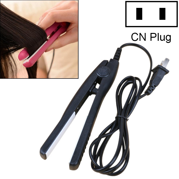 Mini Hair Straightener Ceramic Tourmaline Plates Curler(Black) - free shipping - PMC TechLife - Order now!