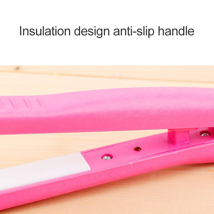 Mini Hair Straightener Ceramic Tourmaline Plates Curler(Pink) - free shipping - PMC TechLife - Order now!