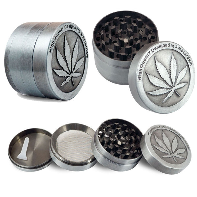 Weed Grinder Metal Stainless Steel Maple leaf Type Herbal Herb Tobacco Grinder, Size:30MM 3 laryers - Cigarette Box & Ashtrays by PMC TechLife | Online Shopping South Africa | PMC TechLife