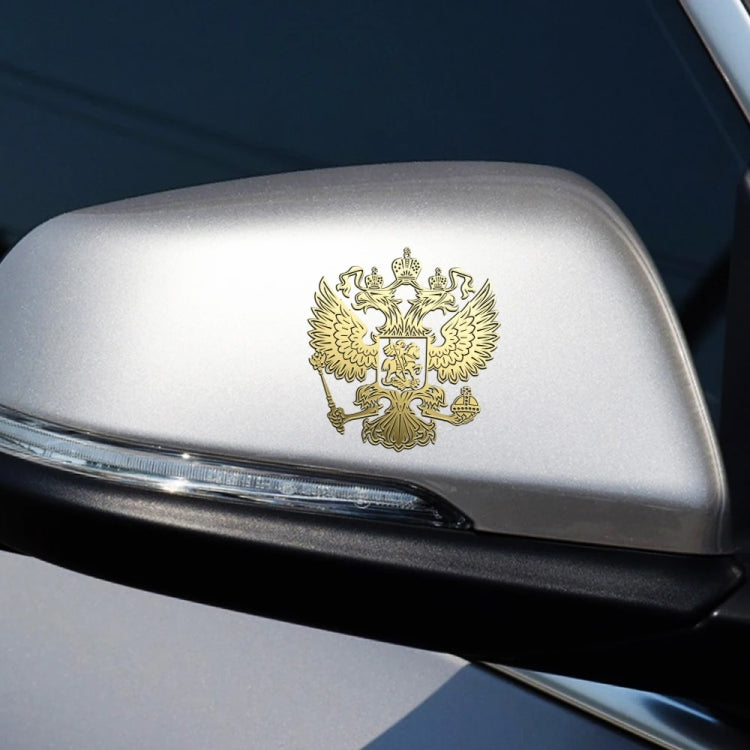 10 PCS PITREW Coat of Arms of Russia Emblem Nickel Metal Car Stickers Decals(Gold) - Decorative Sticker by PMC Jewellery | Online Shopping South Africa | PMC Jewellery | Buy Now Pay Later Mobicred