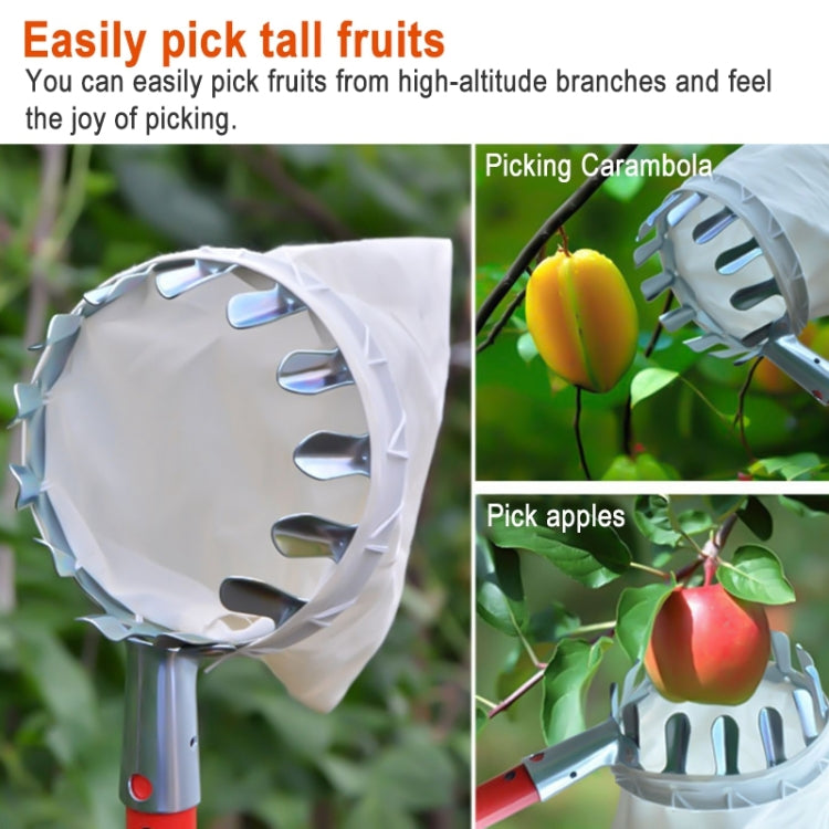 Metal Fruit Picker Convenient Fabric Orchard Gardening Apple Peach High Tree Picking Tools - free shipping - PMC TechLife - Order now!