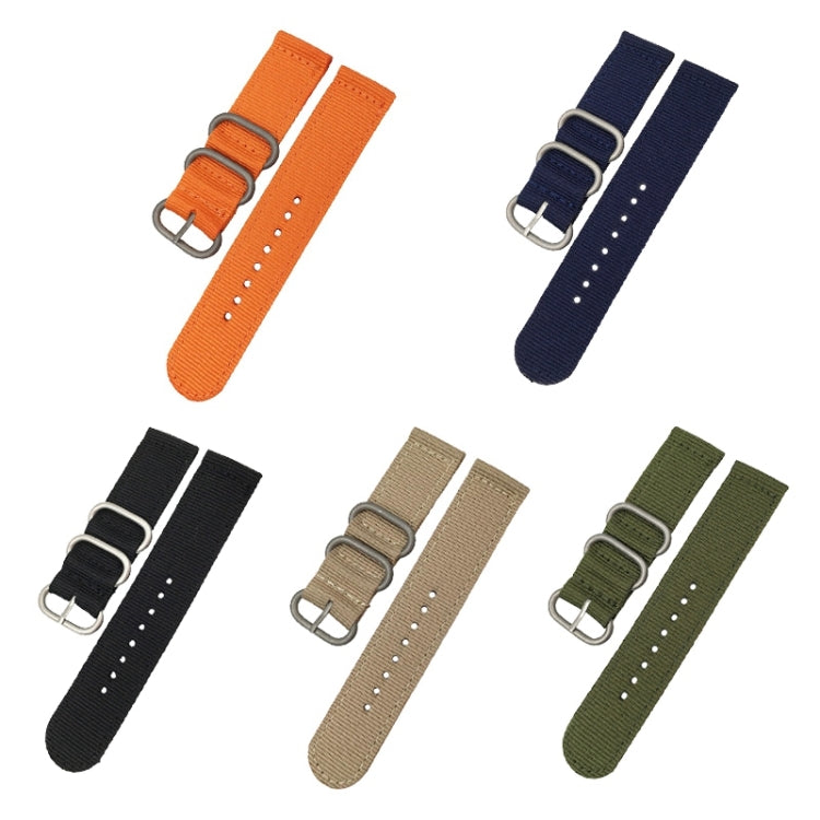 Washable Nylon Canvas Watchband, Band Width:20mm(Black with Silver Ring Buckle) - free shipping - PMC TechLife - Order now!