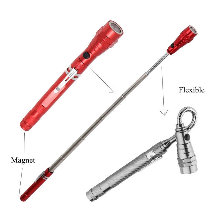 2 PCS 1W Flexible Magnet Camping Fishing Telescopic 360 Degrees Head Flashlight Outdoor Torch Magnetic Pick Up Tool Lamp(Blue) - free shipping - PMC TechLife - Order now!