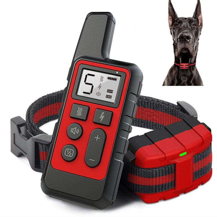 500m Dog Training Bark Stopper Remote Control Electric Shock Waterproof Electronic Collar(Red) - Training Aids by PMC TechLife | Online Shopping South Africa | PMC TechLife | Buy Now Pay Later Mobicred