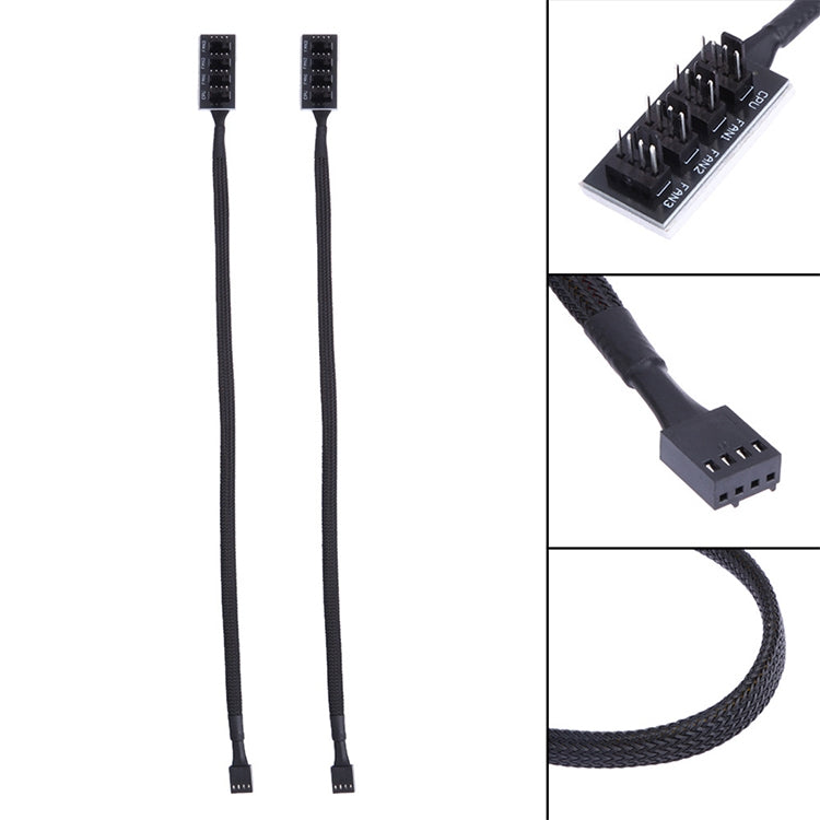 2 PCS Computer Fan PWM Hub Computer Chassis Fan Hub(A Drag Five) - USB 3.0 HUB by PMC TechLife | Online Shopping South Africa | PMC TechLife