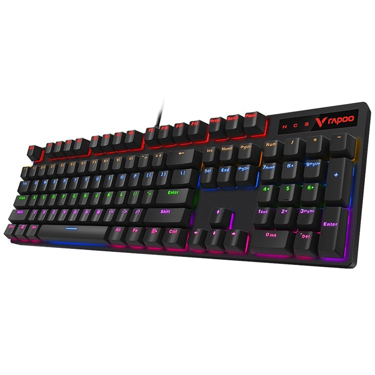 Rapoo V500 PRO Mixed Light 104 Keys Desktop Laptop Computer Game Esports Office Home Typing Wired Mechanical Keyboard(Red Shaft) - free shipping - PMC Jewellery - Order now!