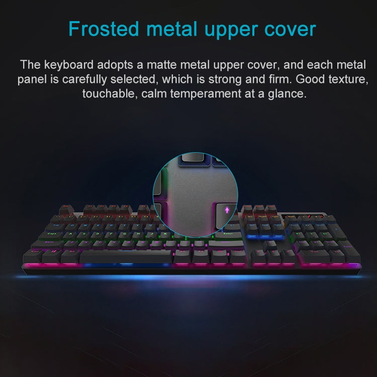 Rapoo V500 PRO Mixed Light 104 Keys Desktop Laptop Computer Game Esports Office Home Typing Wired Mechanical Keyboard(Red Shaft) - free shipping - PMC Jewellery - Order now!
