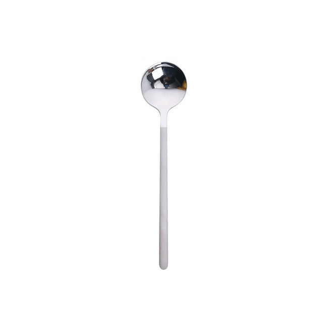 Mini Accessories Coffee Spoon Kitchen Dessertspoon Dining Round Shape Coffee  Stainless Steel Home, Size:13cm(Silver) - free shipping - PMC TechLife - Order now!