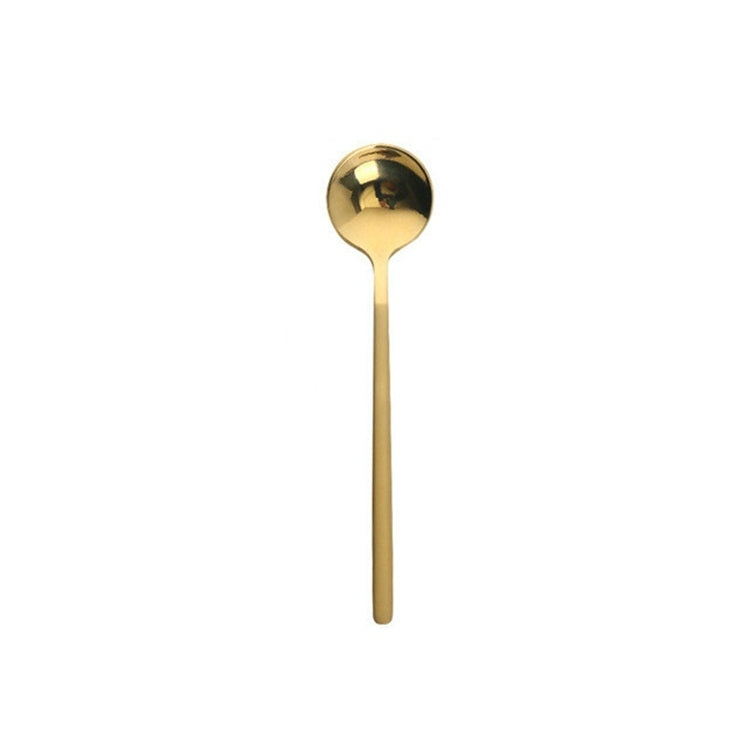 Mini Accessories Coffee Spoon Kitchen Dessertspoon Dining Round Shape Coffee  Stainless Steel Home, Size:13cm(Golden) - free shipping - PMC TechLife - Order now!