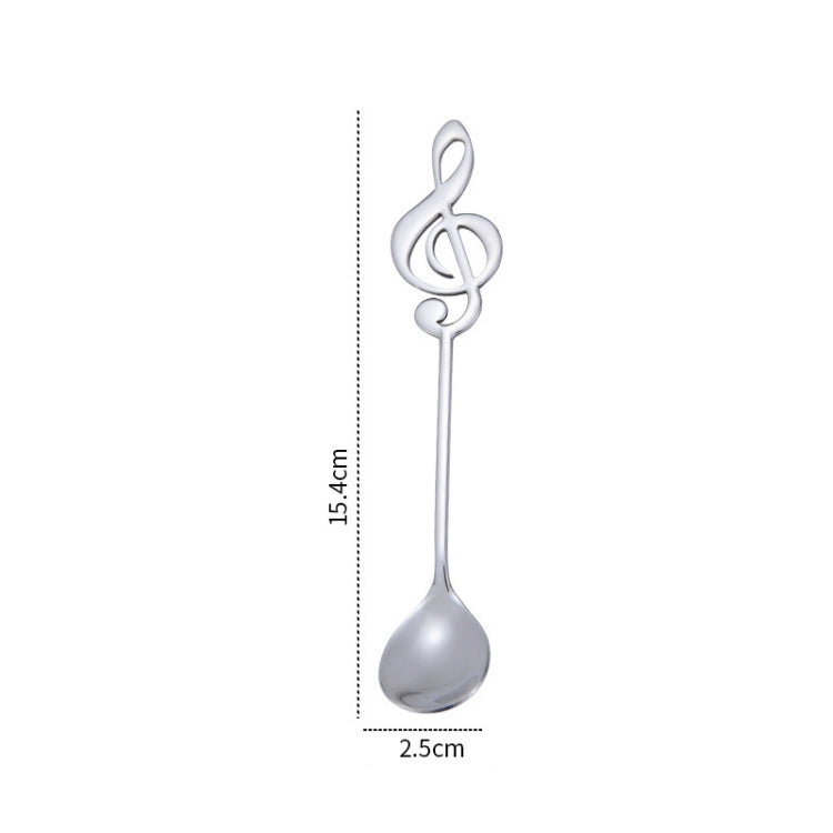 Creative Musical Note Spoon Coffee Stirring Scoop Stainless Steel Titanium Music Bar Spoon Gift Spoon(Silver) - free shipping - PMC TechLife - Order now!