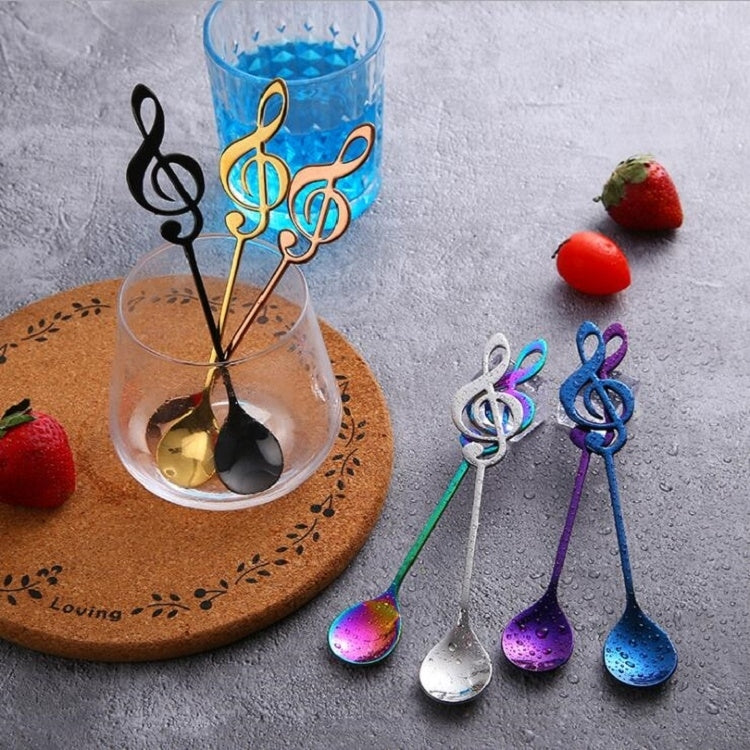 Creative Musical Note Spoon Coffee Stirring Scoop Stainless Steel Titanium Music Bar Spoon Gift Spoon(Silver) - free shipping - PMC TechLife - Order now!