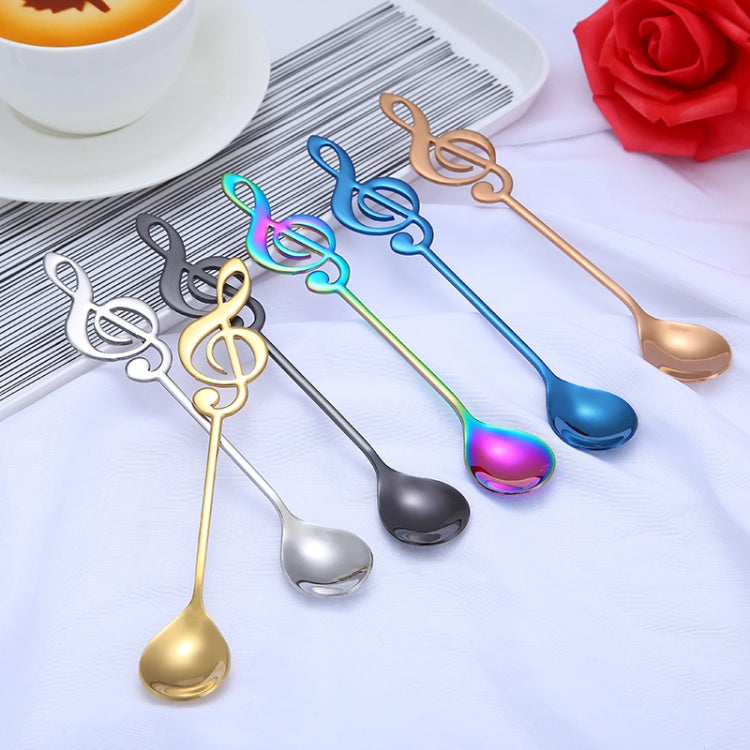 Creative Musical Note Spoon Coffee Stirring Scoop Stainless Steel Titanium Music Bar Spoon Gift Spoon(Blue) - free shipping - PMC TechLife - Order now!
