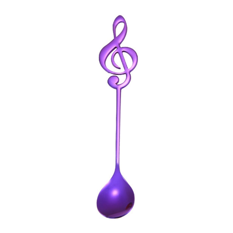 Creative Musical Note Spoon Coffee Stirring Scoop Stainless Steel Titanium Music Bar Spoon Gift Spoon(Purple) - free shipping - PMC TechLife - Order now!