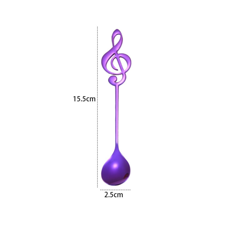 Creative Musical Note Spoon Coffee Stirring Scoop Stainless Steel Titanium Music Bar Spoon Gift Spoon(Purple) - free shipping - PMC TechLife - Order now!