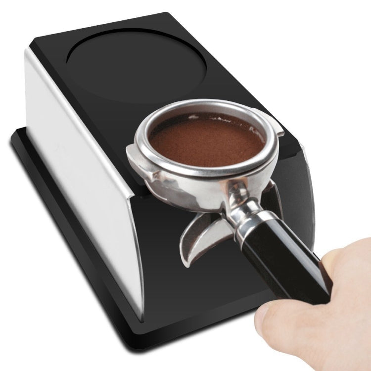Stainless Steel Silicone Espresso Coffee Tamper Stand Barista Tool Powder Pad Hammer Pad(Black) - free shipping - PMC TechLife - Order now!