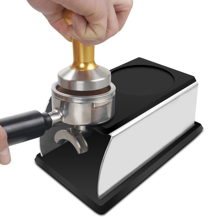 Stainless Steel Silicone Espresso Coffee Tamper Stand Barista Tool Powder Pad Hammer Pad(Black) - free shipping - PMC TechLife - Order now!