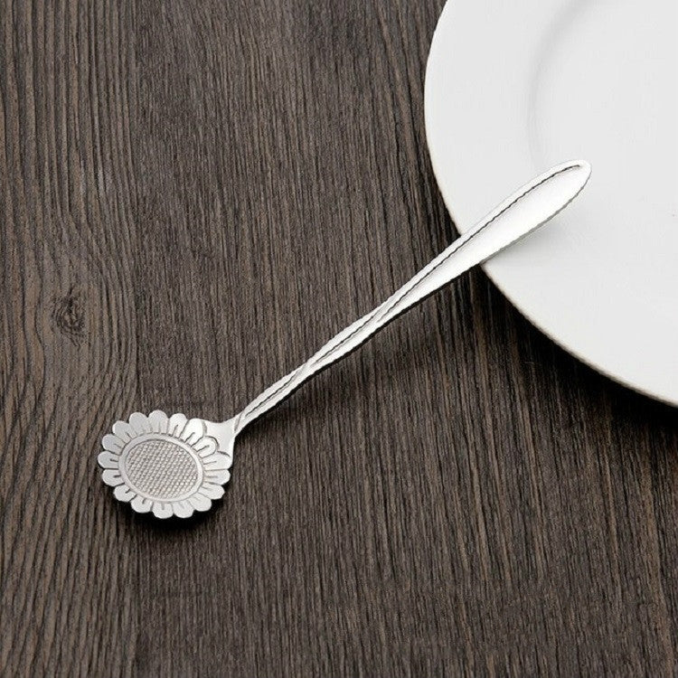 3 PCS Stainless Steel Household Creative Flower Spoon Coffee Stirring Spoon, Style:Sunflower Spoon - free shipping - PMC TechLife - Order now!